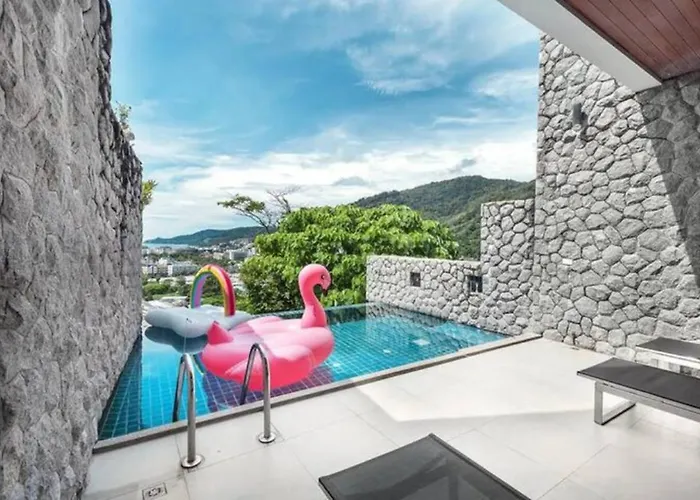 Patong Villa1：3卧泳池别墅【两个海景房】 近班赞江西冷海滩【中文管家】提供摩托车