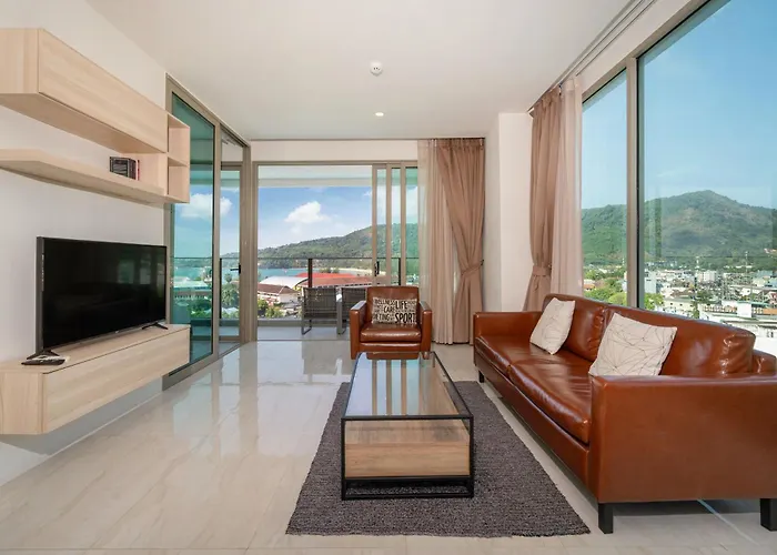 Sea View 2Br Apartment Oceana C35, Just 5 Min Walk To Kamala Beach