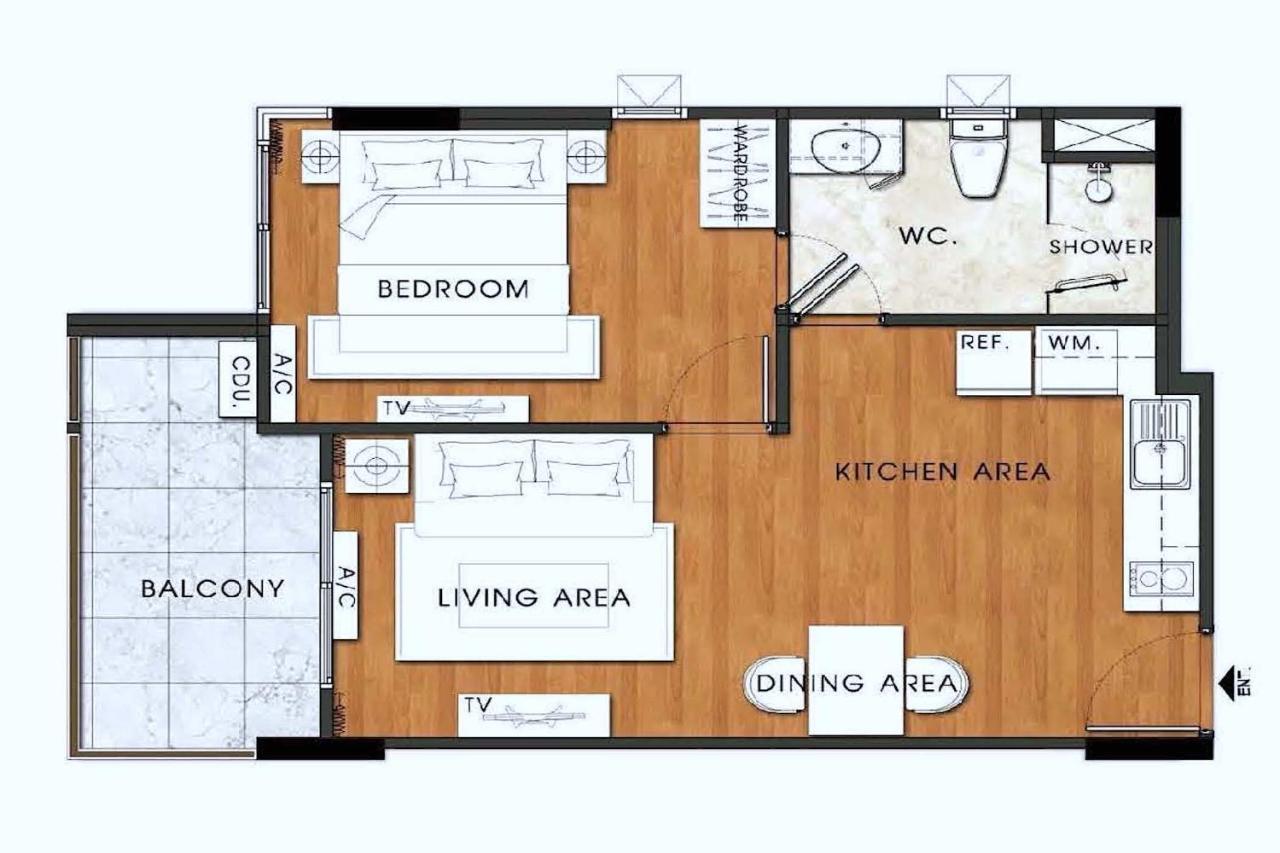 Apartment New 1br The Title B209, Tropical Pools,