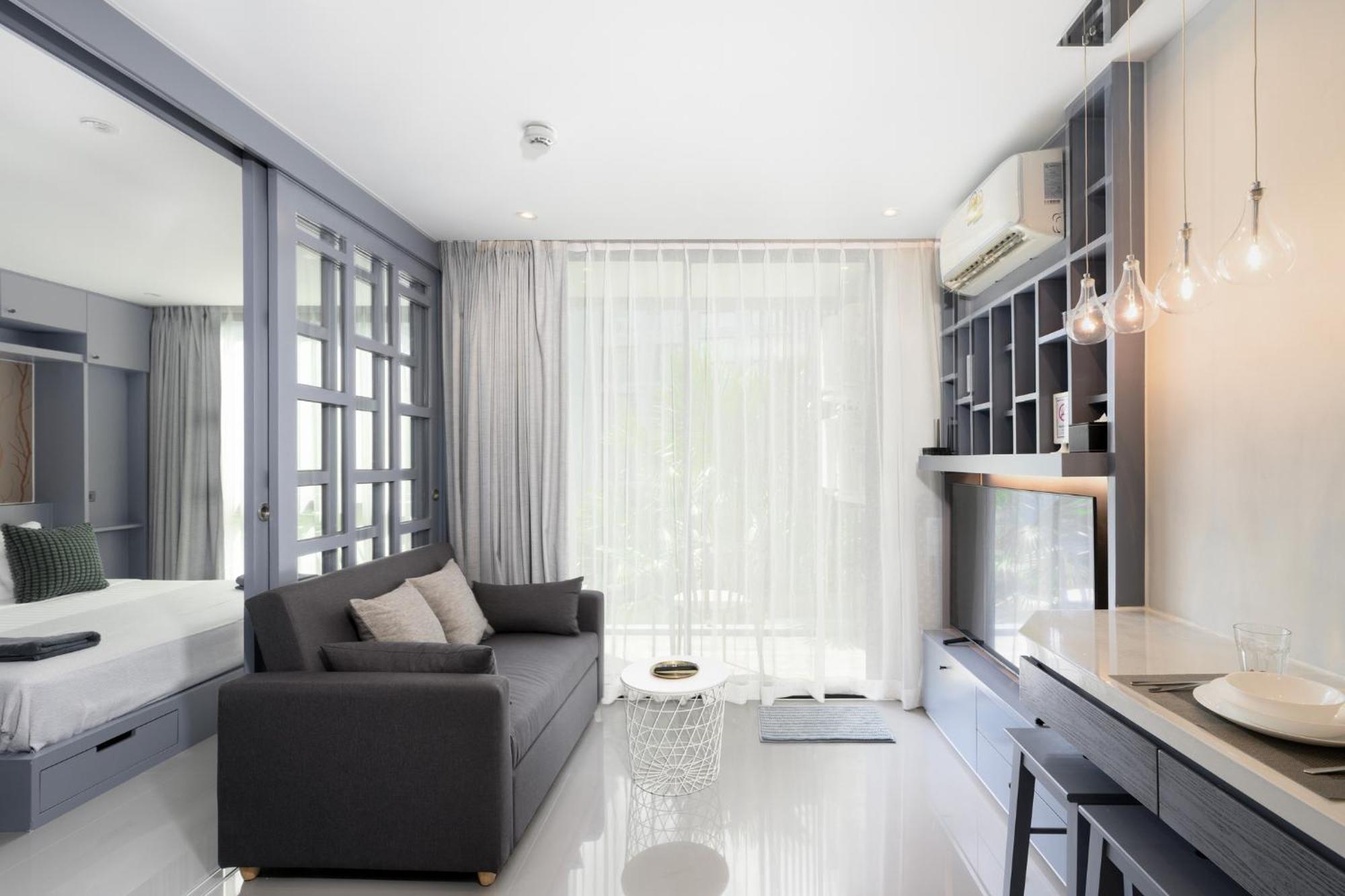 Apartment Sabay N303 With Scenic Pool View Surrounded By Palm Trees In Citygate Kamala *