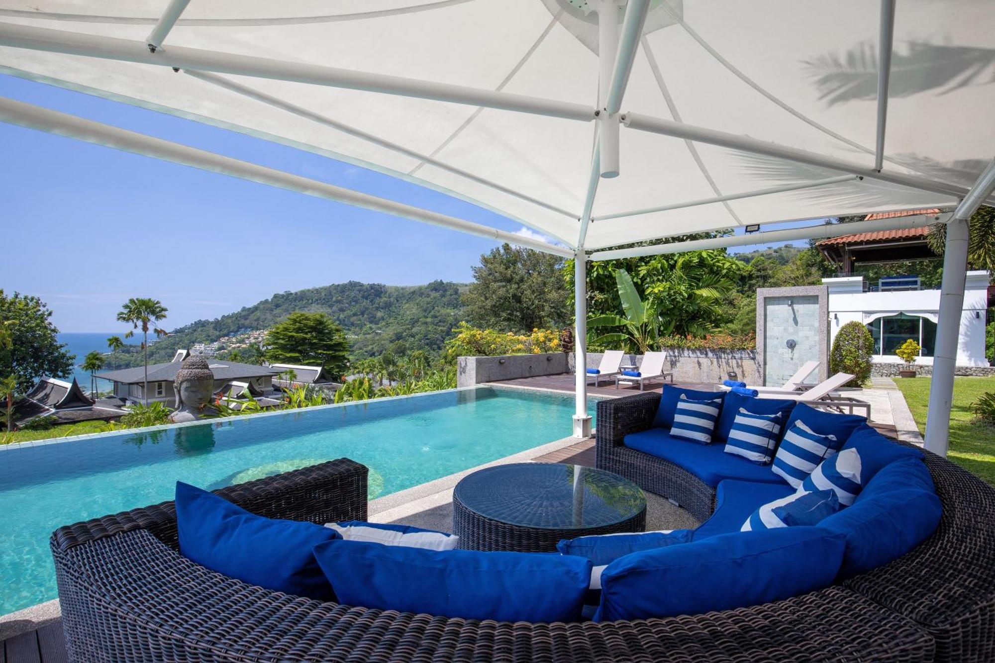 Vila Spectacular Ocean Views 8br Pool Sawan In Patong! Relax & Play - Billiard, Table Football, Gym & Sauna! Patong