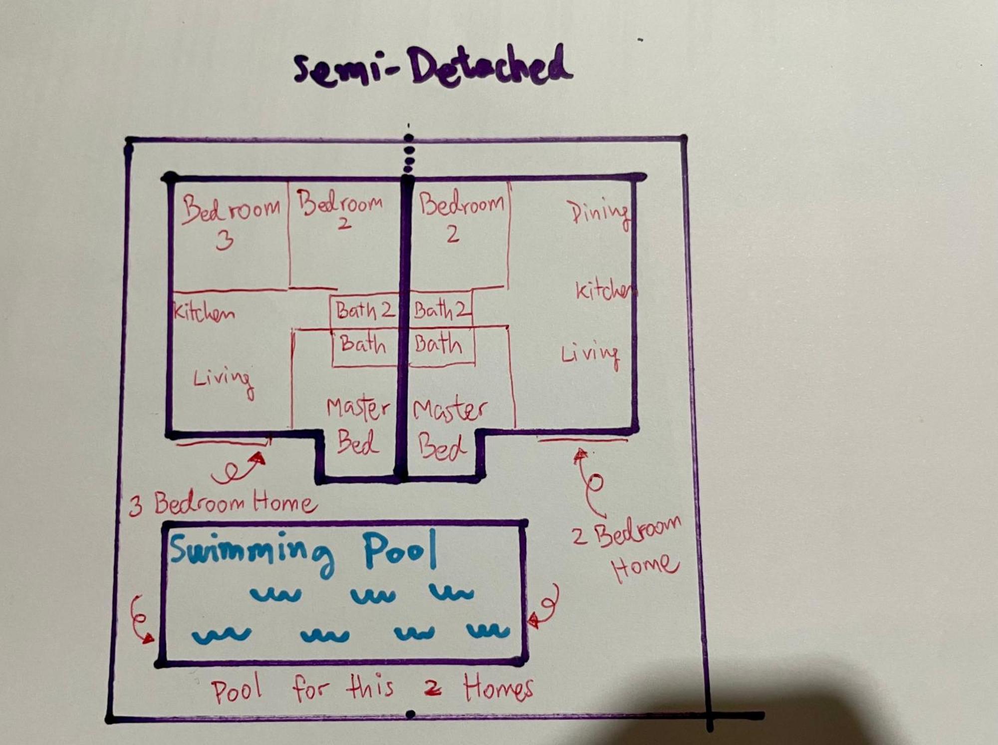Holiday home 3 Bedrooms Semi-detached With Pool Near