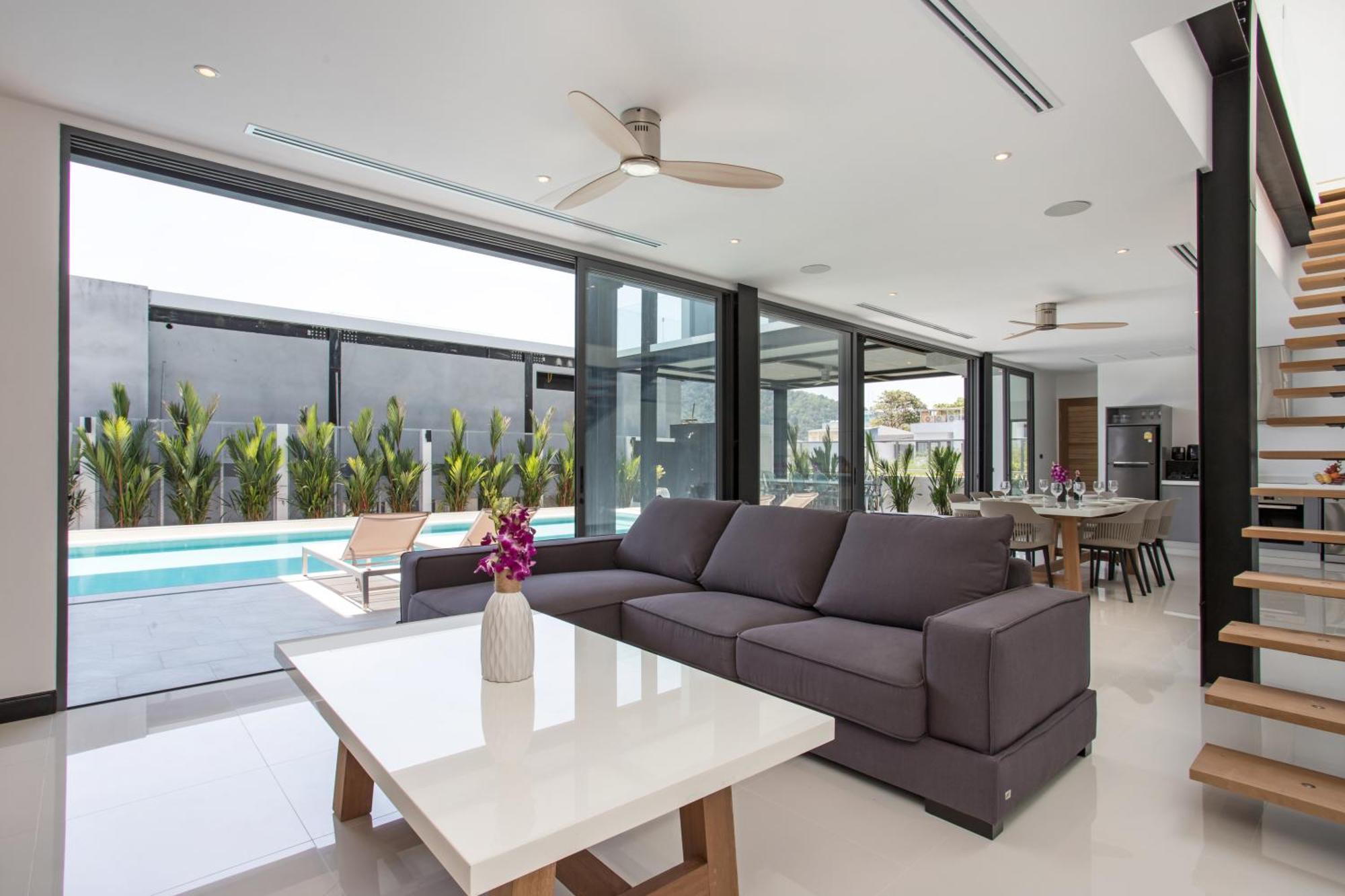 Villa New & Modern, Loft Style 4br Sunset Garden 3, 12m Salt Pool, Just 10min Drive Naiharn