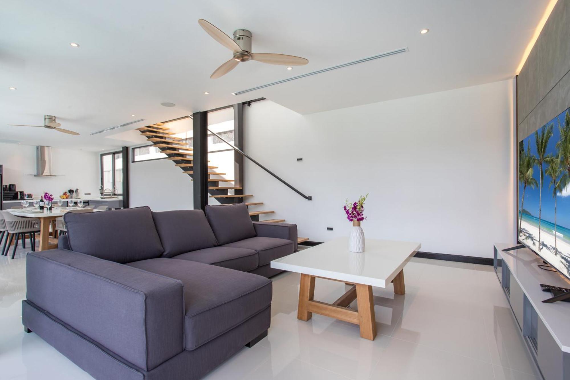 Villa New & Modern, Loft Style 4br Sunset Garden 3, 12m Salt Pool, Just 10min Drive Naiharn *