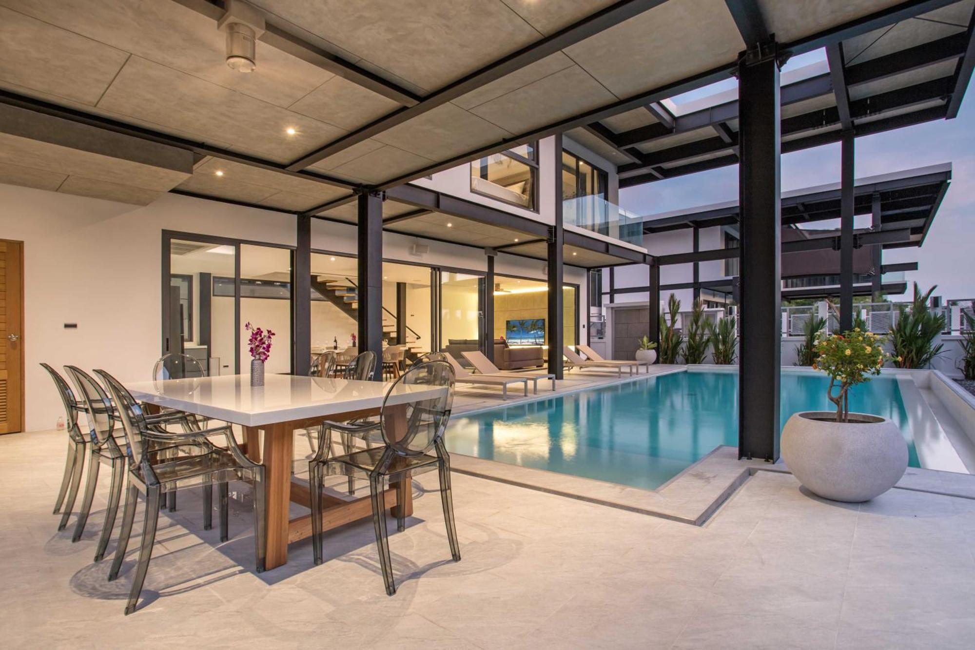 New & Modern, Loft Style 4br Sunset Garden 3, 12m Salt Pool, Just 10min Drive Naiharn * Ban Saiyuan