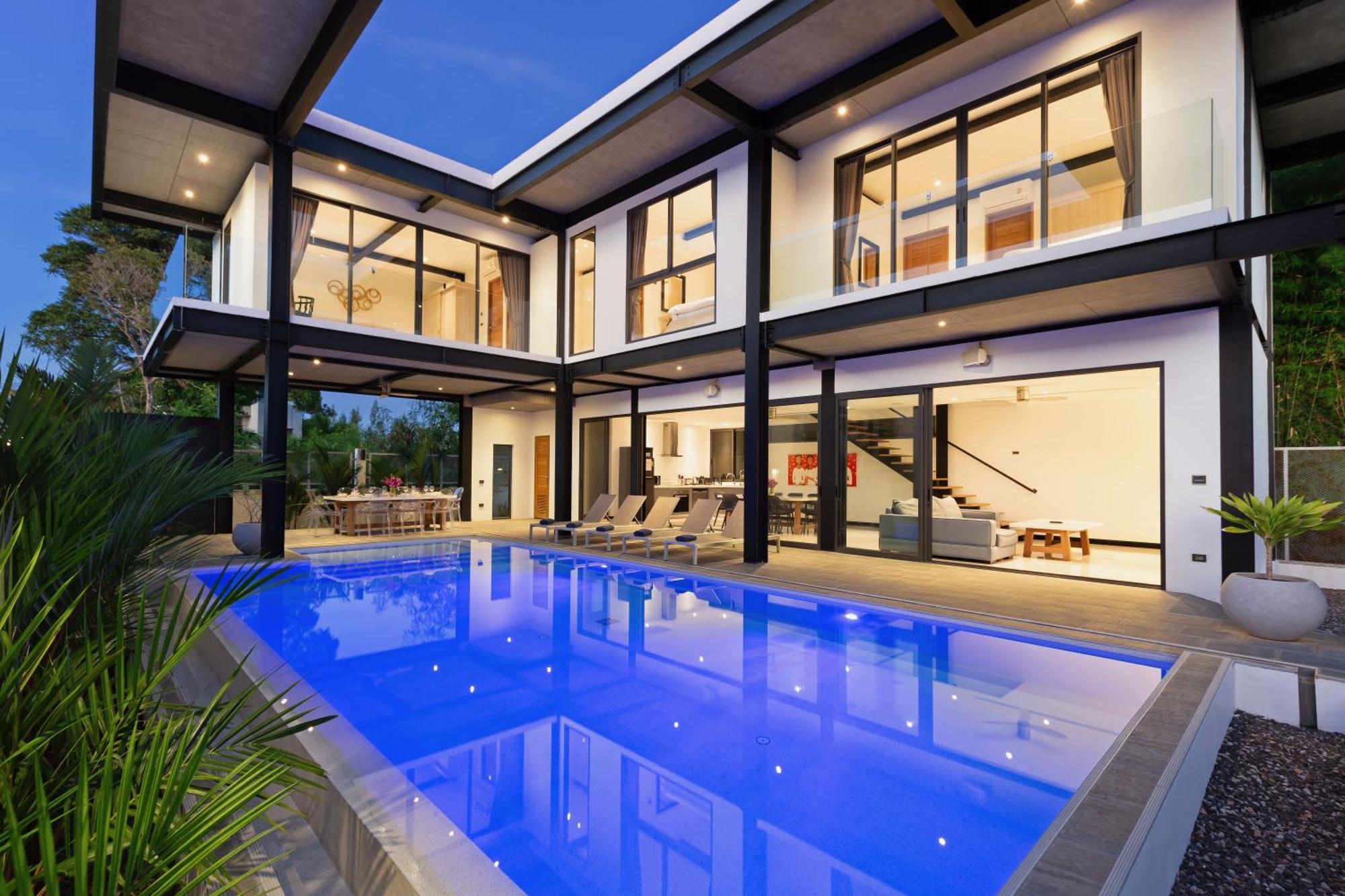 Loft Style 4br Sunset Garden 4 With 12m Salt Water Pool, Near Naiharn Villa