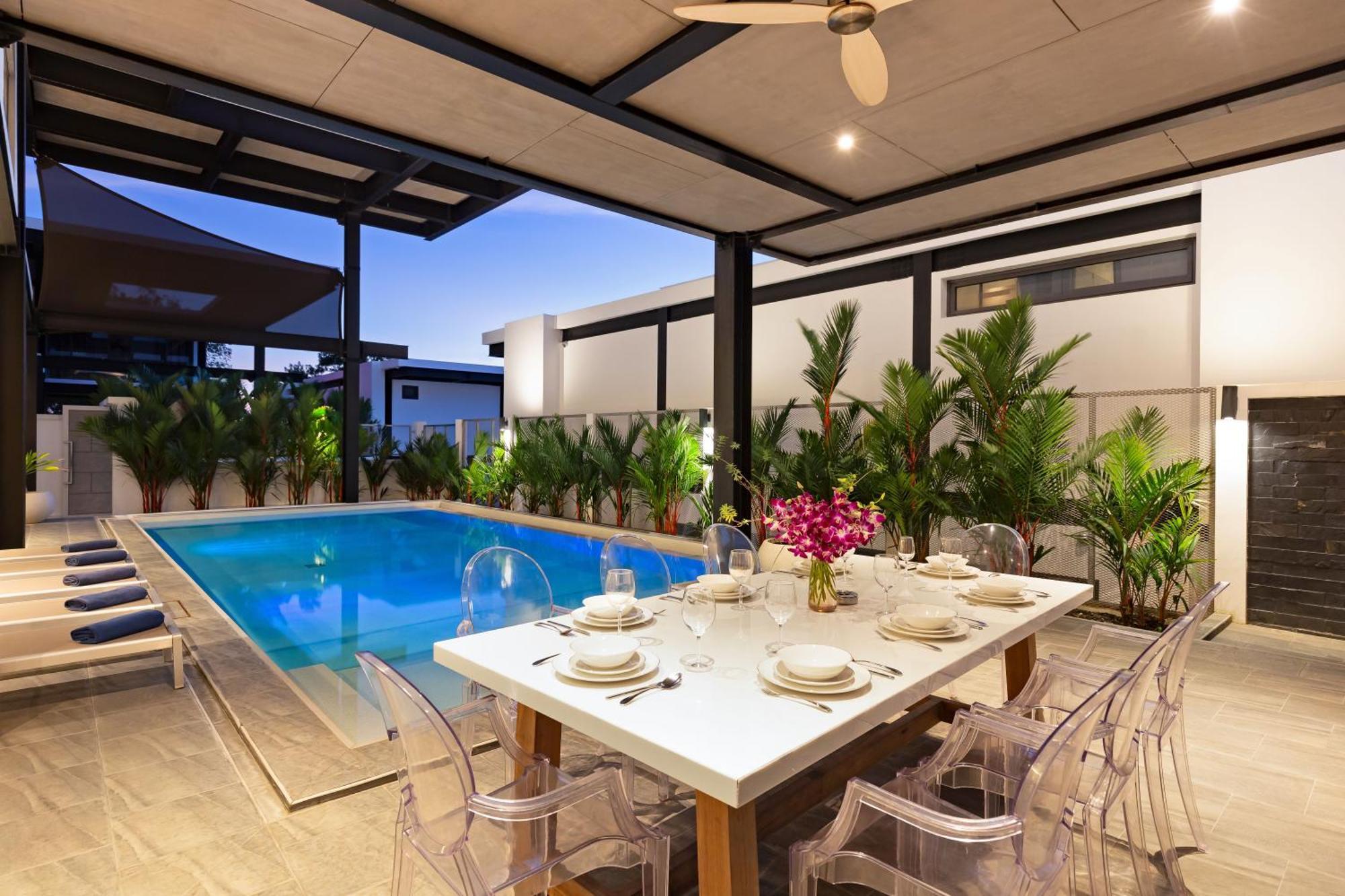Villa Loft Style 4br Sunset Garden 4 With 12m Salt Water Pool, Near Naiharn