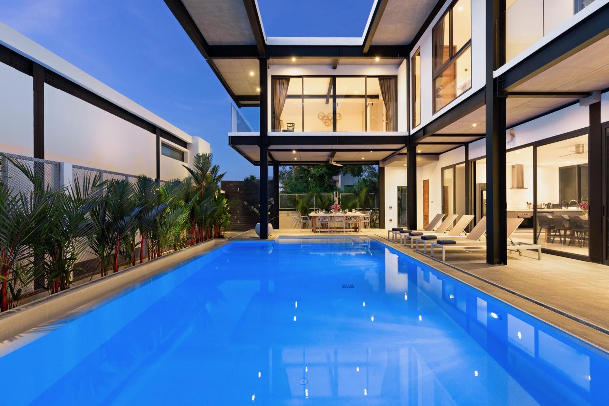 Loft Style 4br Sunset Garden 4 With 12m Salt Water Pool, Near Naiharn Villa *