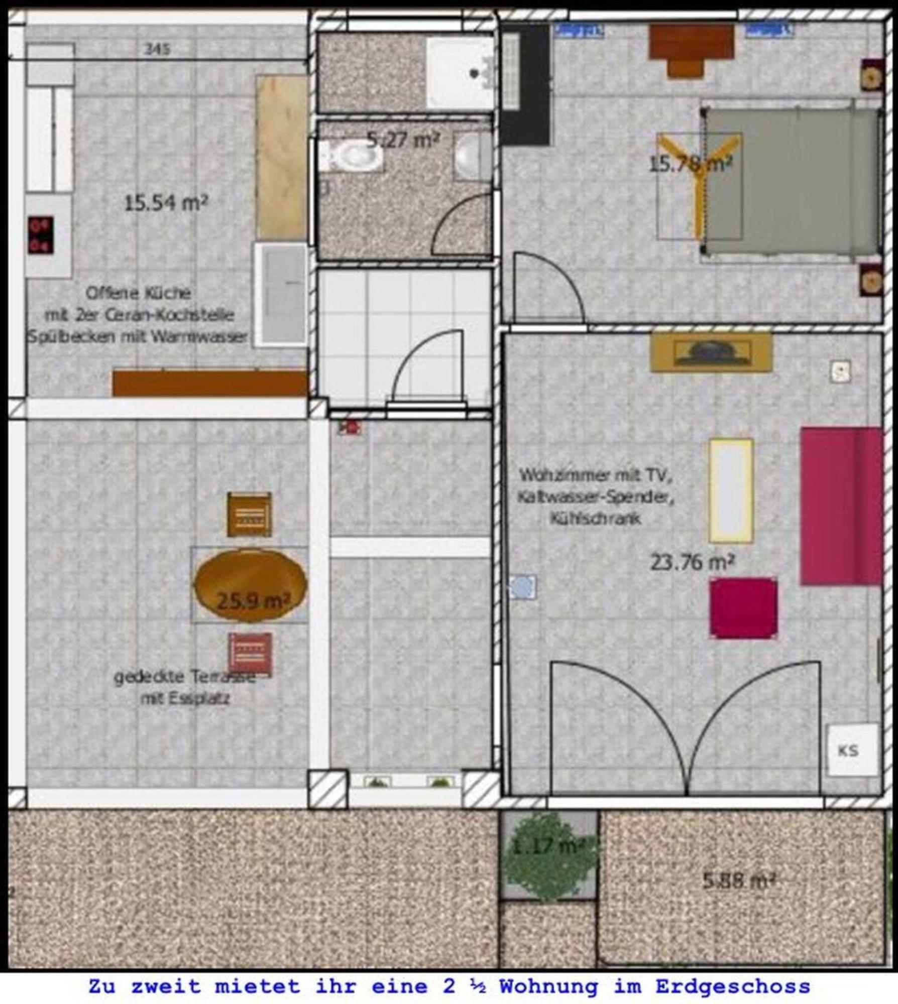 2,5 Zimmerwohnung Mit Pool Und Pavillon Rawai