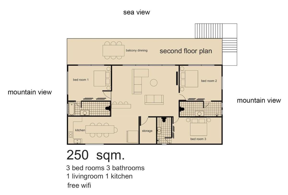 Apartment Sea View 3br 2nd Floor