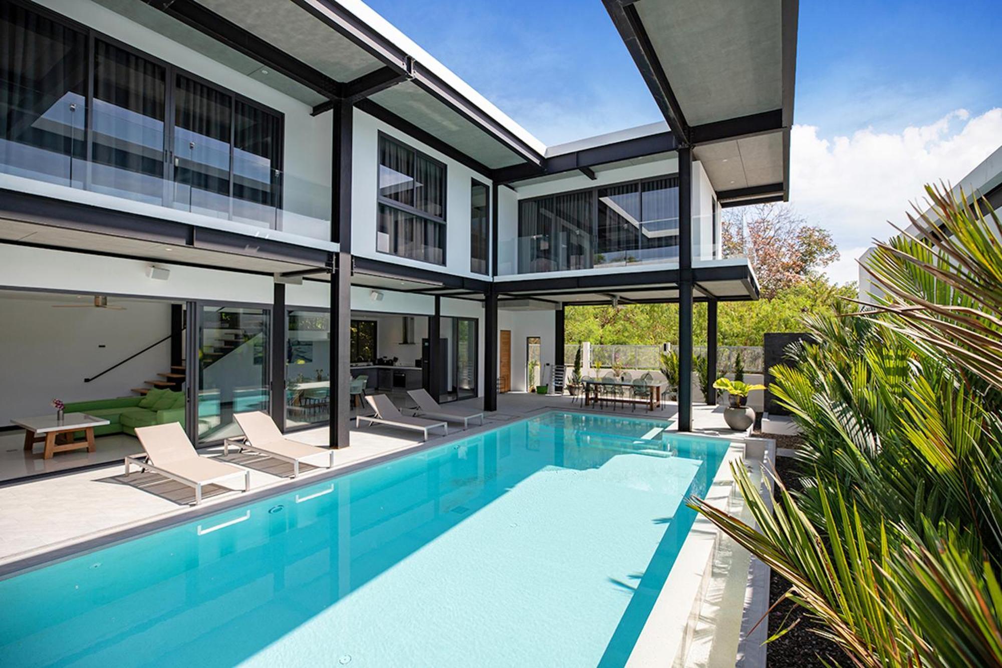 Villa 2-storey Sunset Garden 5 With 4br And Salt Water Pool Ban Saiyuan