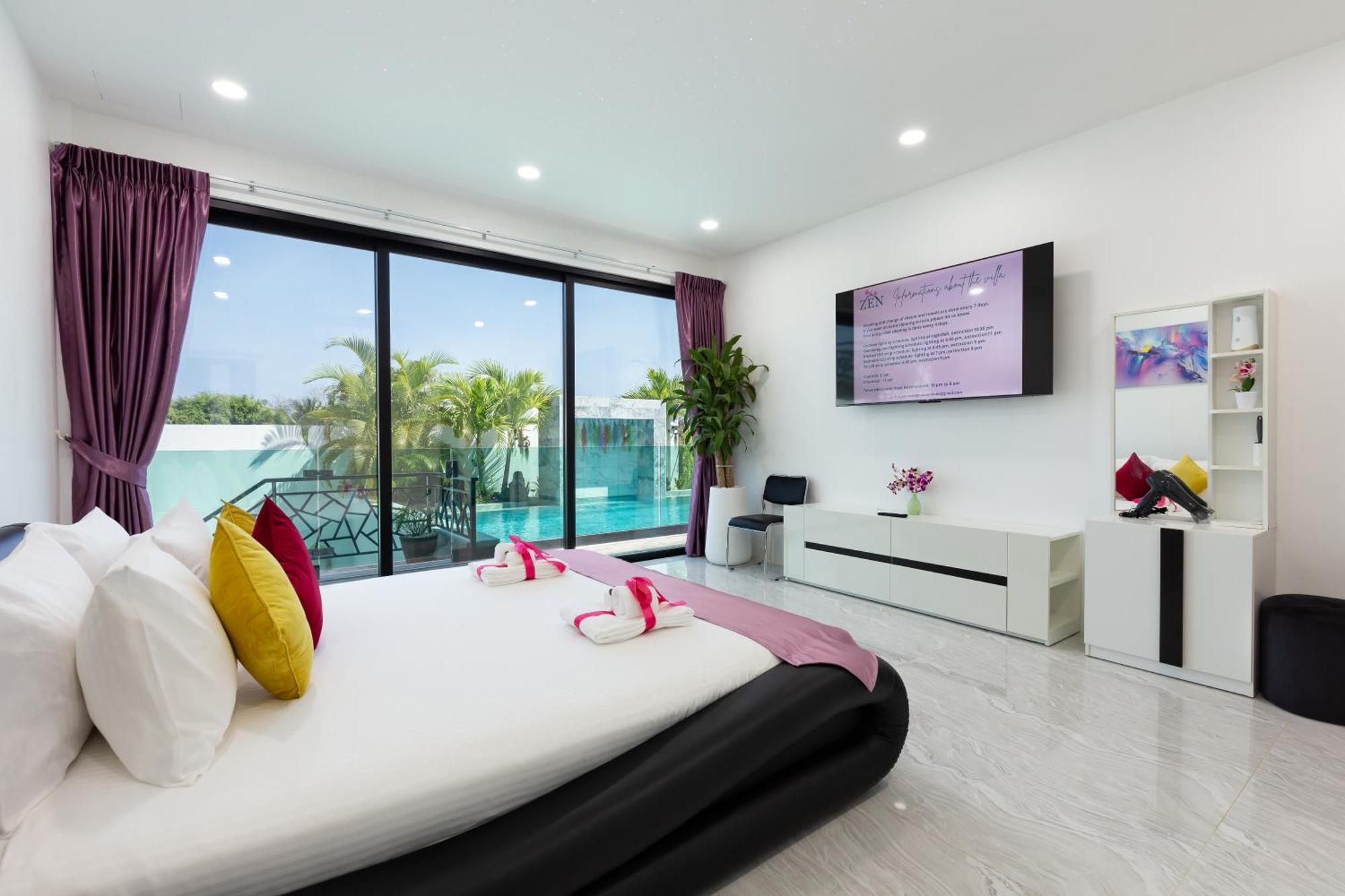 2ms Zen Luxury For Family & Friends, 4 Bdr, Private Pool, Rooftop, Kids' Playground Rawai
