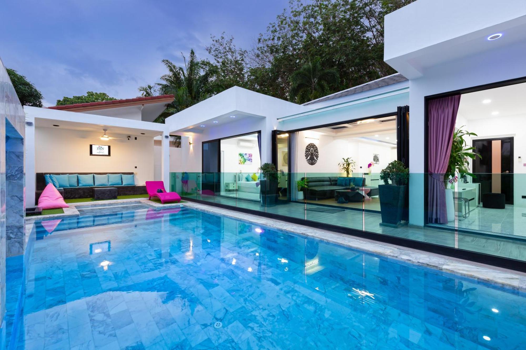 2ms Zen Luxury For Family & Friends, 4 Bdr, Private Pool, Rooftop, Kids' Playground * Rawai