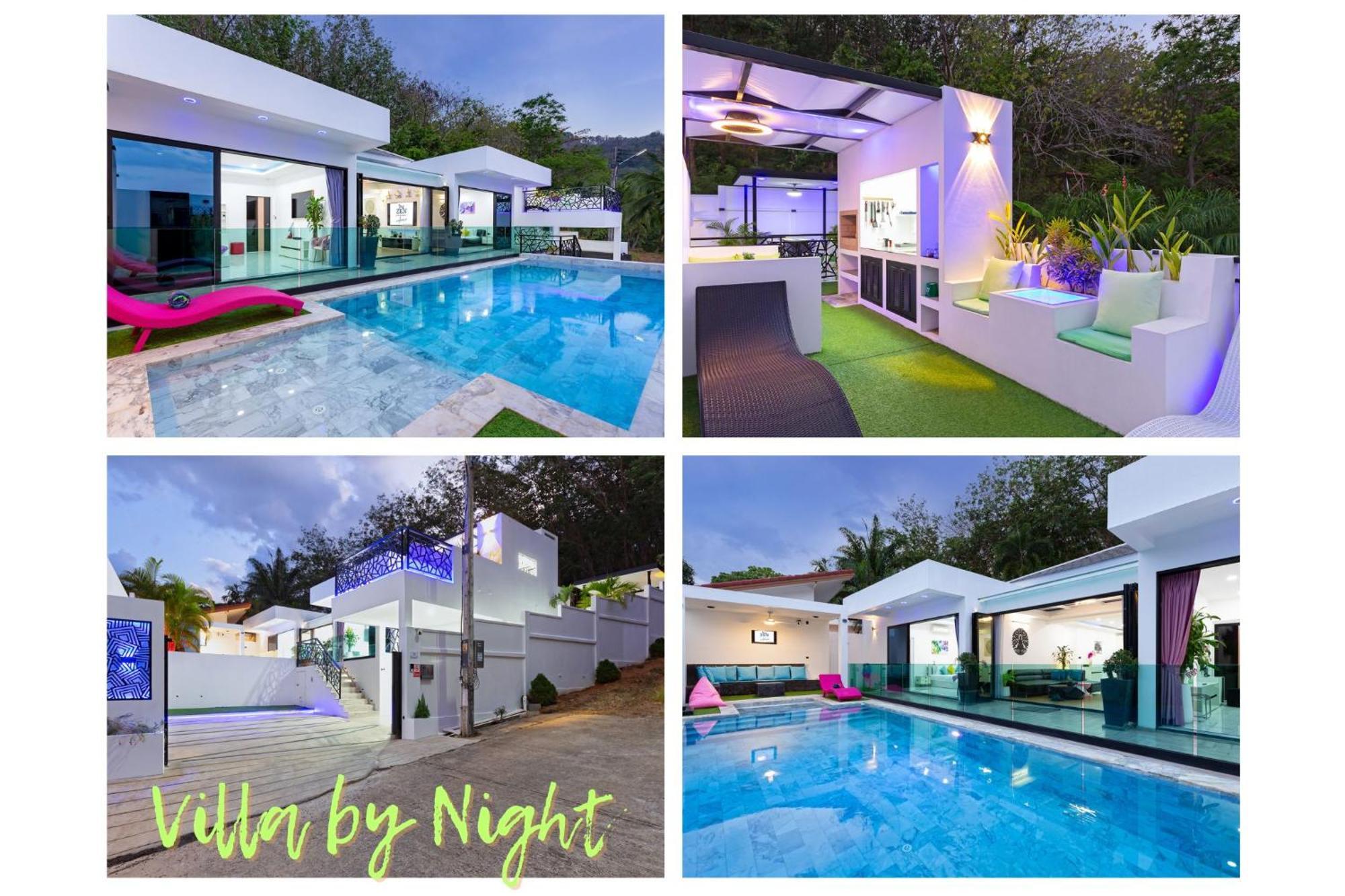 Villa 2ms Zen Luxury For Family & Friends, 4 Bdr, Private Pool, Rooftop, Kids' Playground *