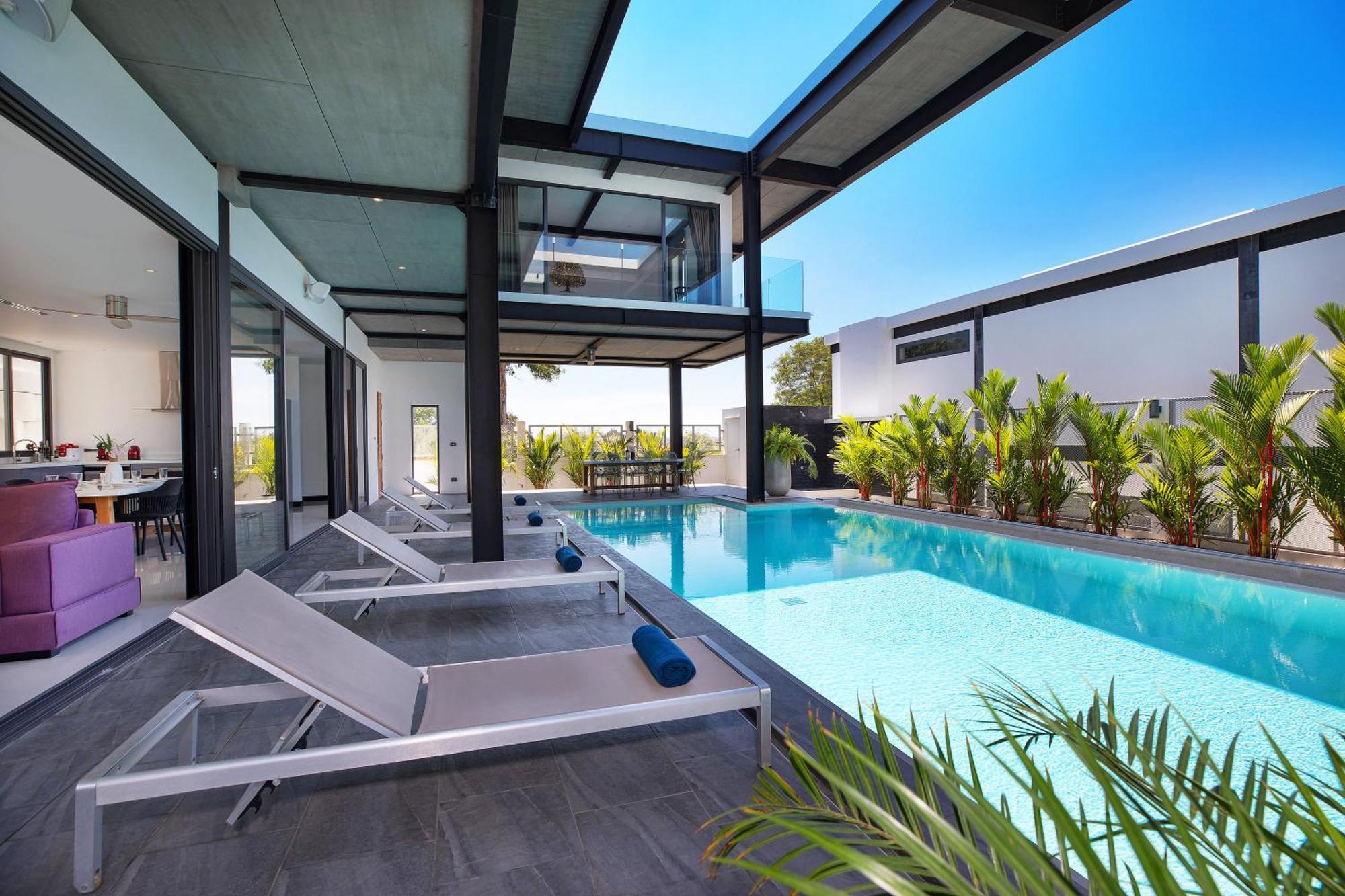 Loft-style Hyper Modern 4br Sunset Garden 6 With 12x5m Salt Pool Villa Ban Saiyuan